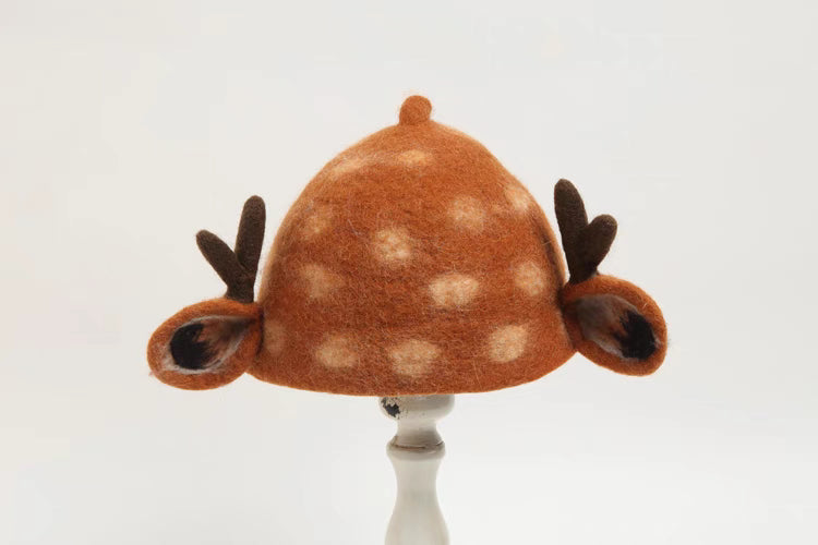 Wet Deer Felt Forest Elf Hat