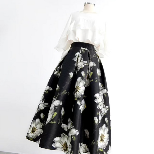 Magnolia Large Flower Puff Skirt