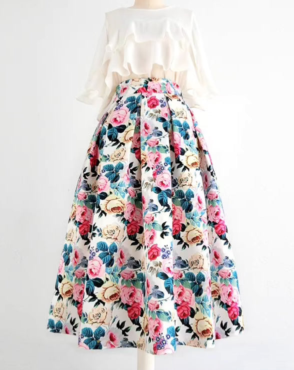 Puff Skirt High Waist Printed Original Skirt