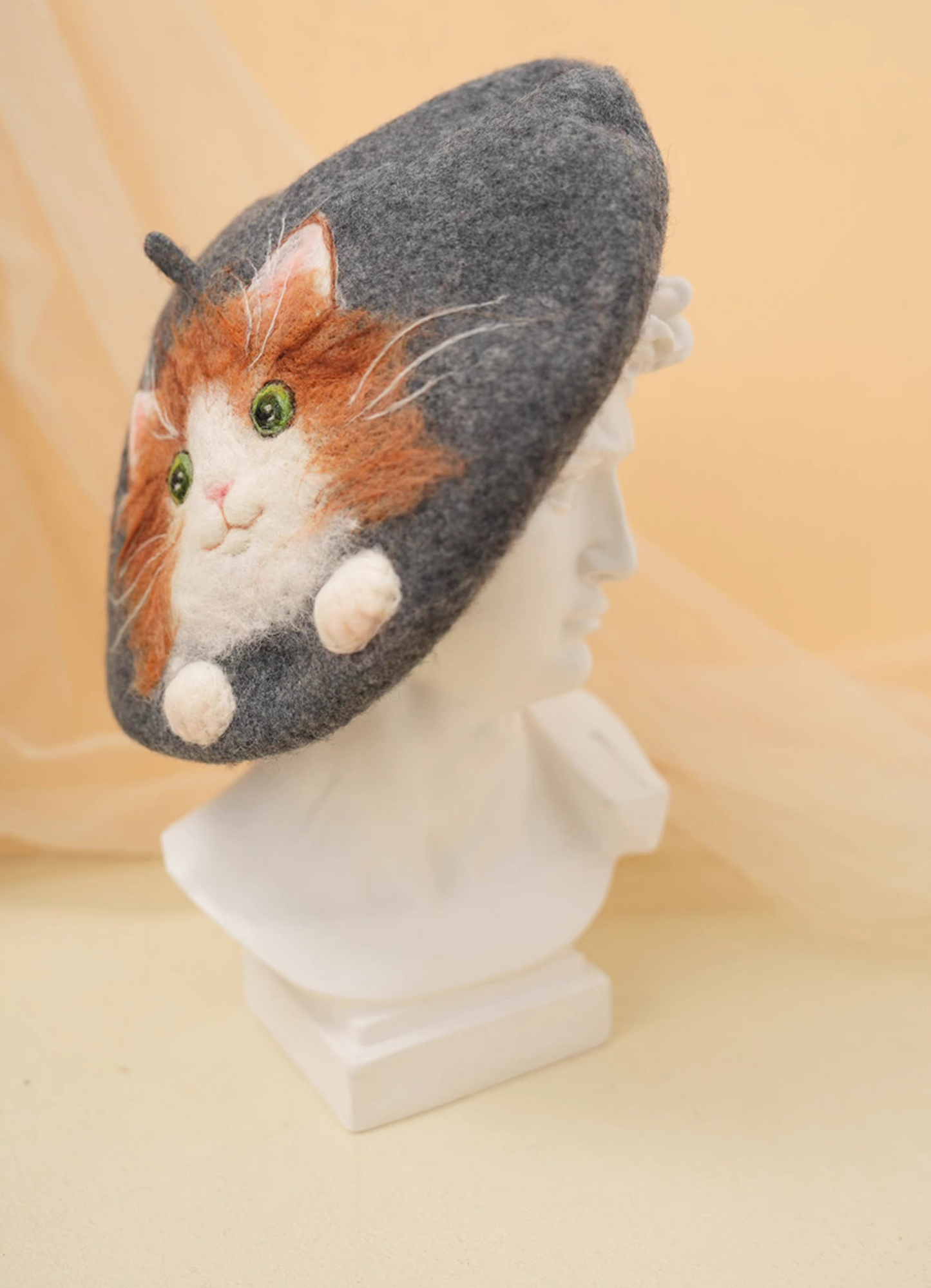 Korean version versatile cute cat painter hat