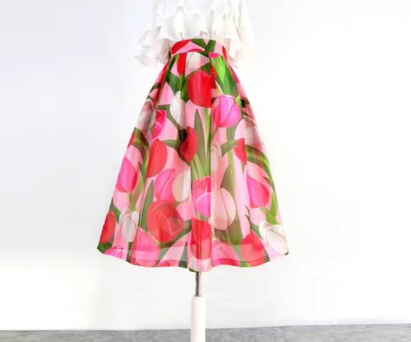 flower fairy tulip organza umbrella skirt