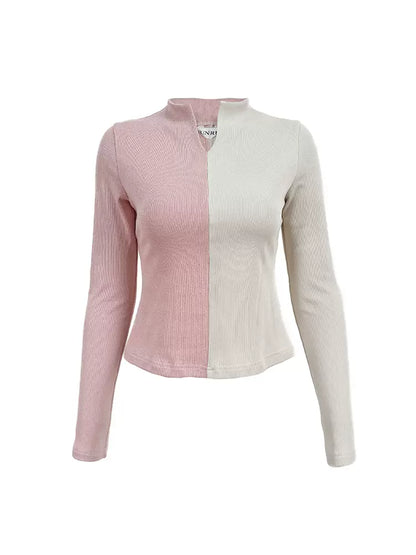 small v-neck knitted bottoming shirt