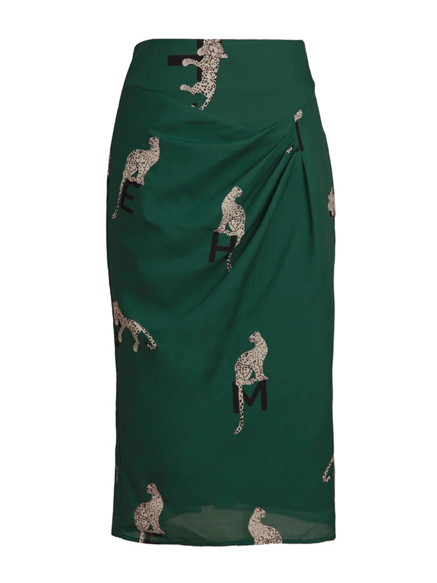 leopard print high waist skirt 