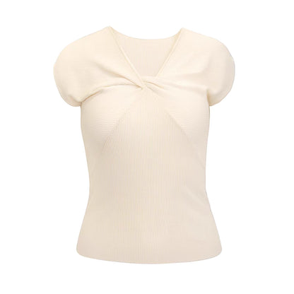 Standing Structure Elegant Thin Knitted Top 