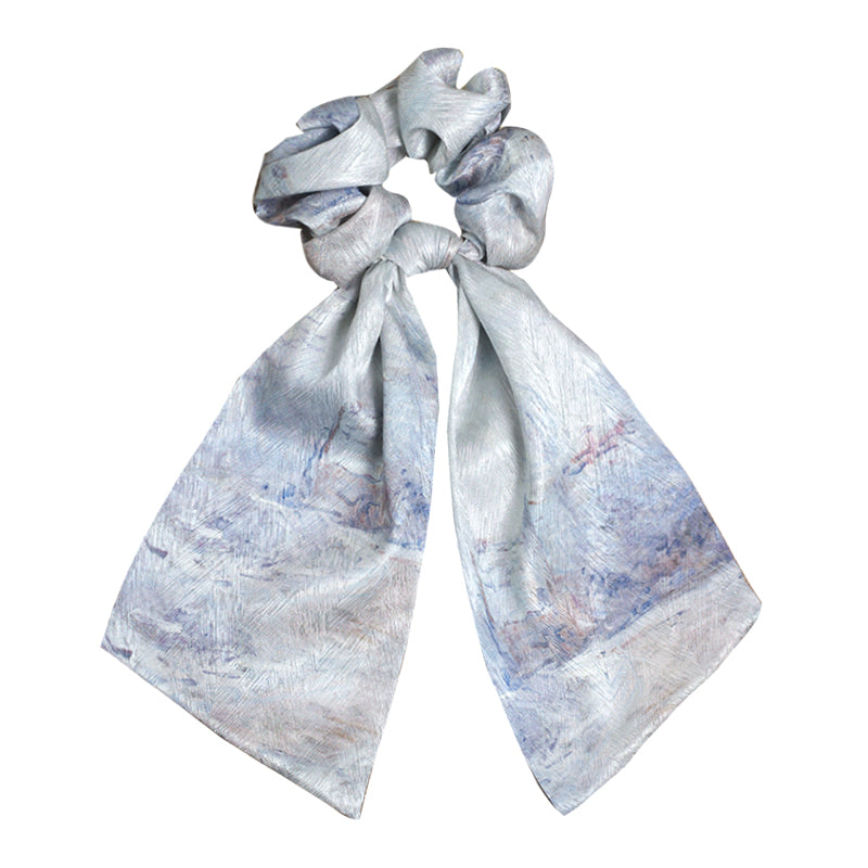 "Winter at Giverny" Ribbon Scrunchie