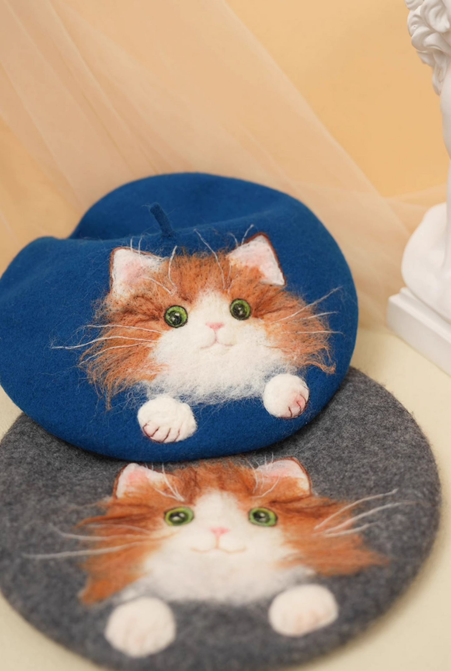 Korean version versatile cute cat painter hat