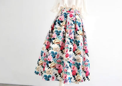 Puff Skirt High Waist Printed Original Skirt 