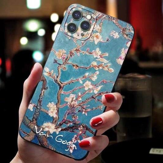 "Blooming almond tree branch" iPhone case