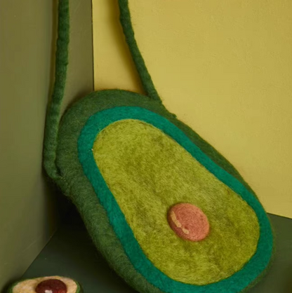 Exotic Fruit Green Avocado Shoulder Bag