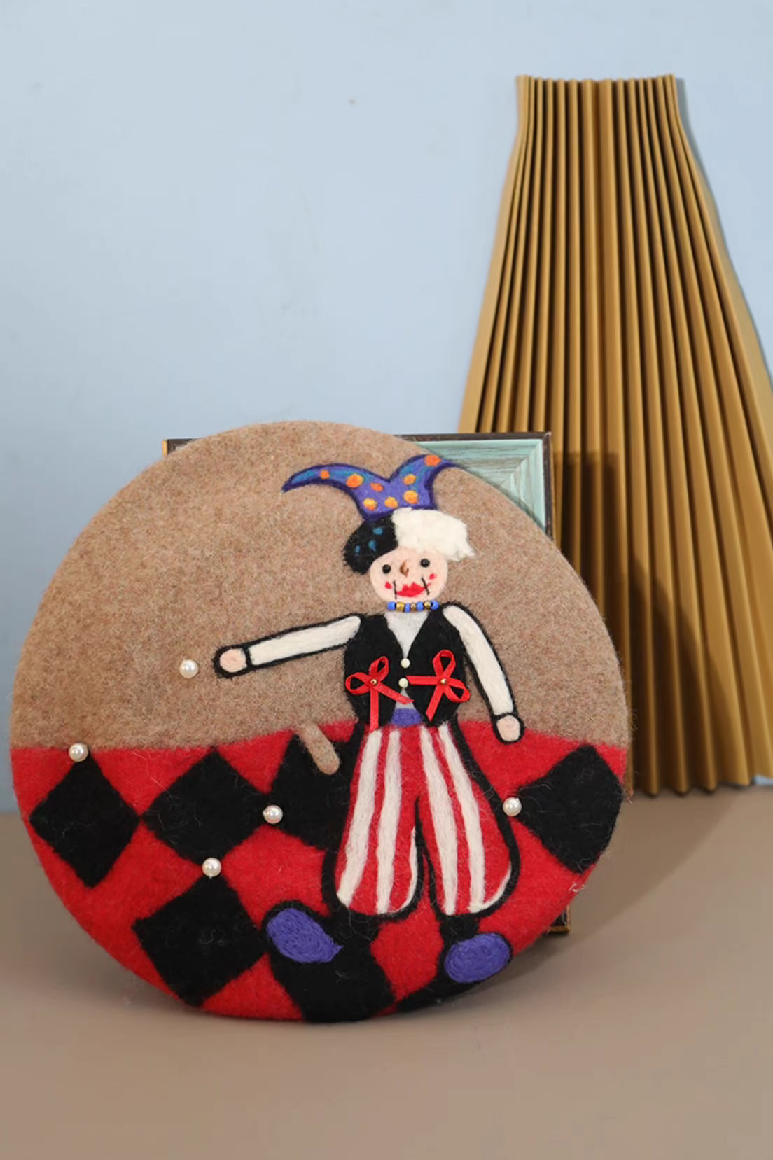 warm painter cute childlike clown hat