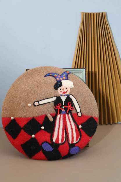 warm painter cute childlike clown hat