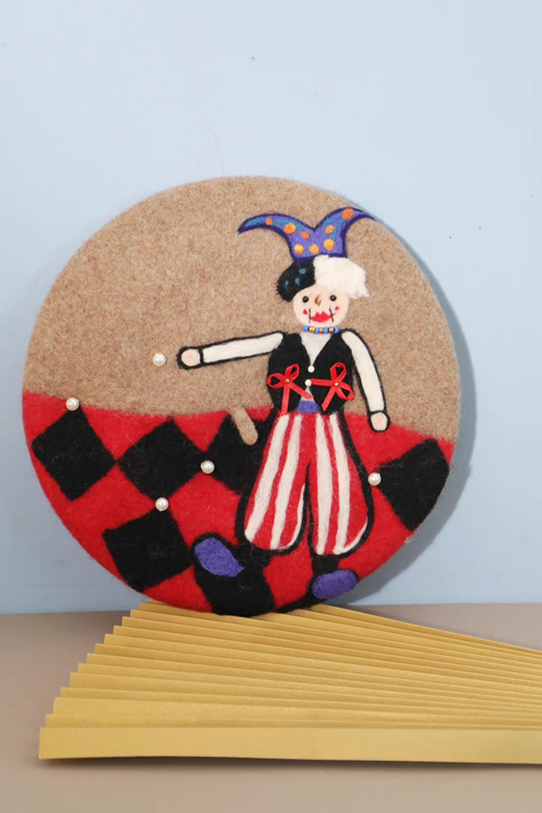 warm painter cute childlike clown hat