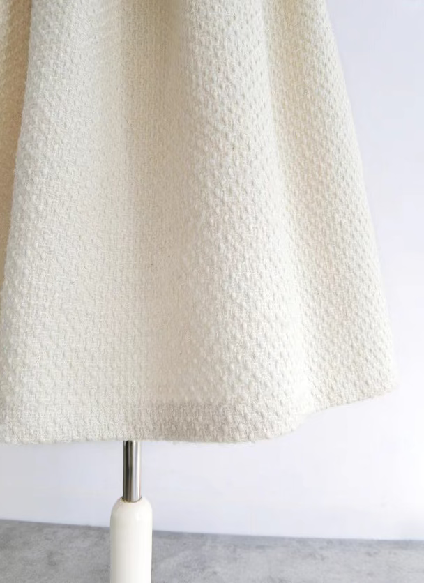 tweed fragrant style A-line skirt