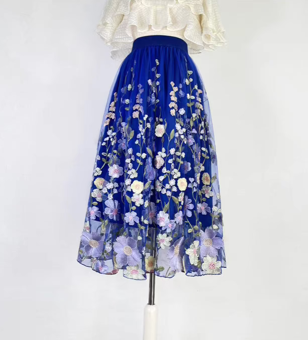 Original waist printed skirt 