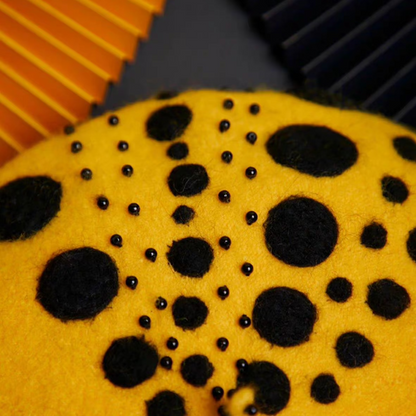 wool felt polka dot painter hat