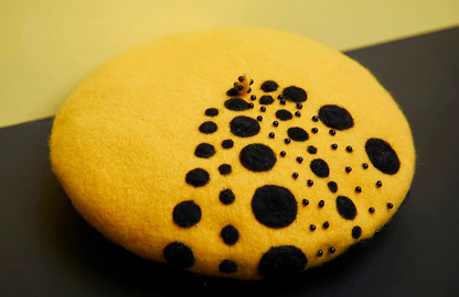 wool felt polka dot painter hat