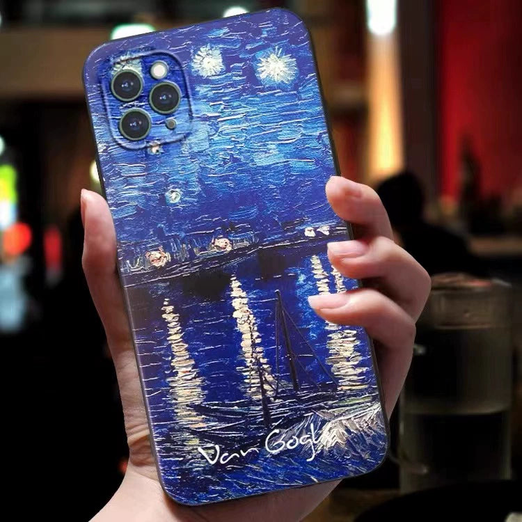 "Starry Night on the Rhone" iPhone case