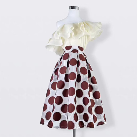 polka dots college style fashion trend skirt