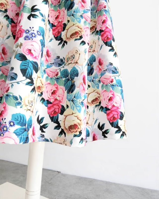 Puff Skirt High Waist Printed Original Skirt