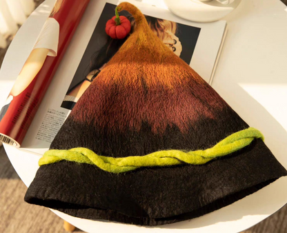 wet felt Halloween pumpkin hat