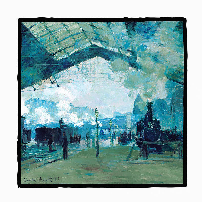 "Saint-Lazare Station, Train from Normandy" scarf