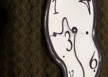 black and white contrast clock tie decoration 
