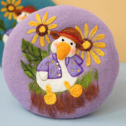 Wool Pumpkin Little Duck Versatile Painter Hat