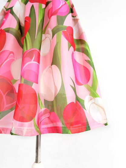 flower fairy tulip organza umbrella skirt