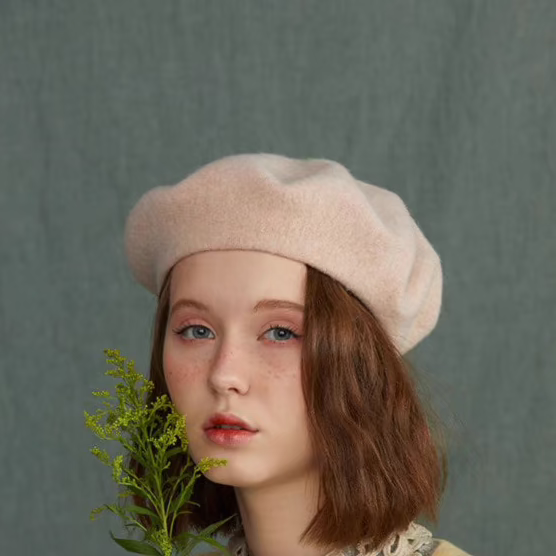 wool felt literary and cute succulent beret