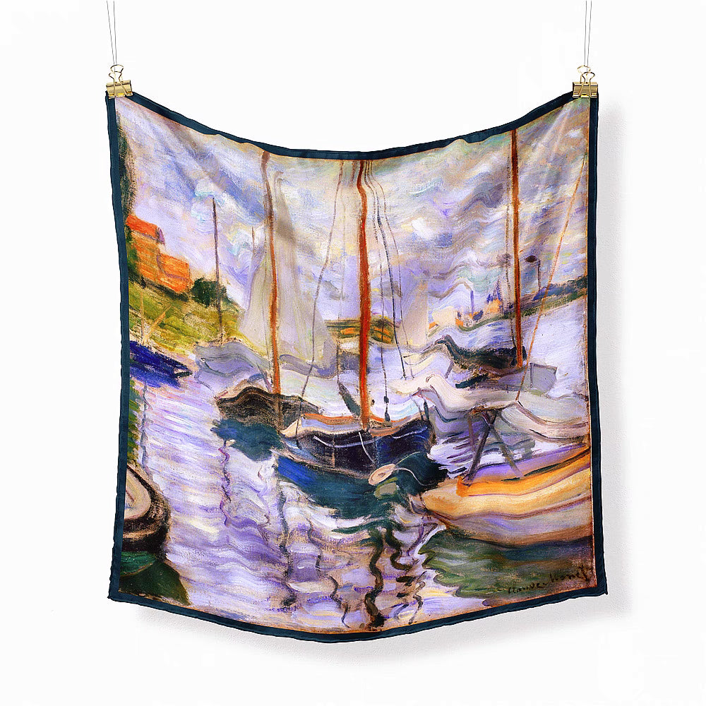 "Yachts on the Seine" scarf