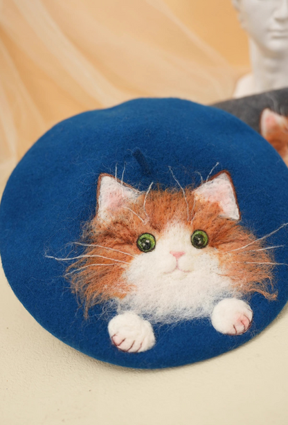 Korean version versatile cute cat painter hat