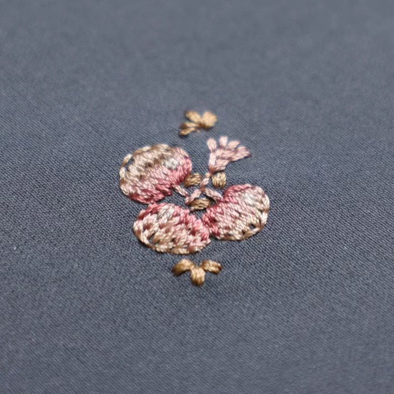 Rabbit embroidery detachable suspender dress