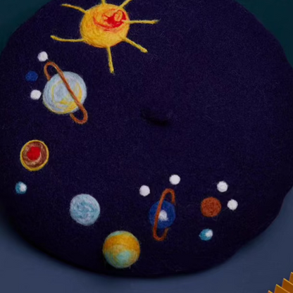 wool felt Japanese versatile planet beret