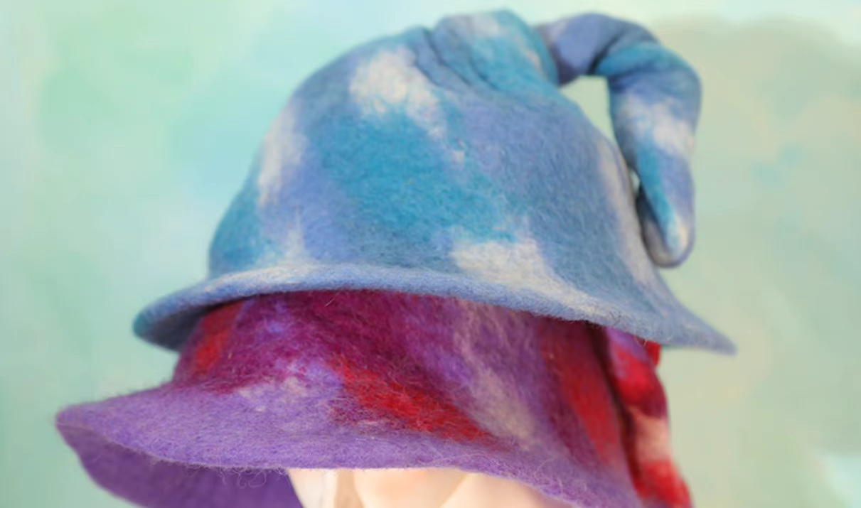 wool felt oil painting hats