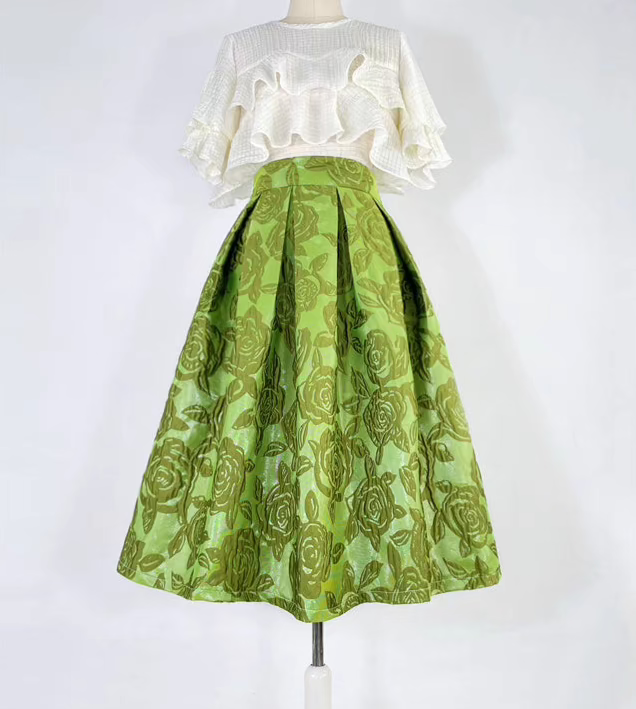 high-waist slim mid-length tutu skirt