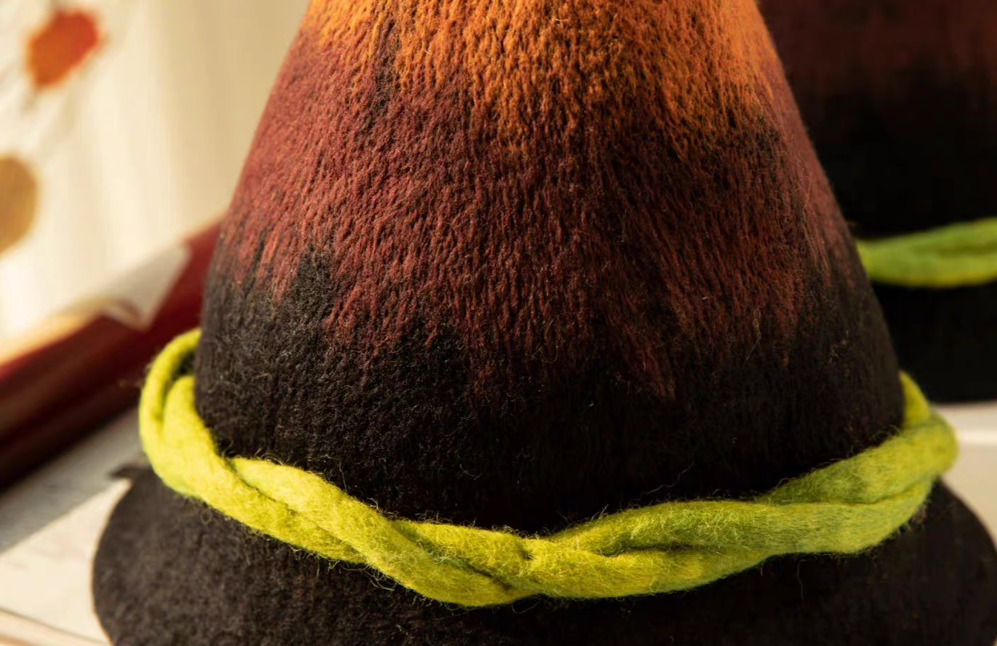 wet felt Halloween pumpkin hat