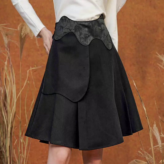 irregular splicing skirt 