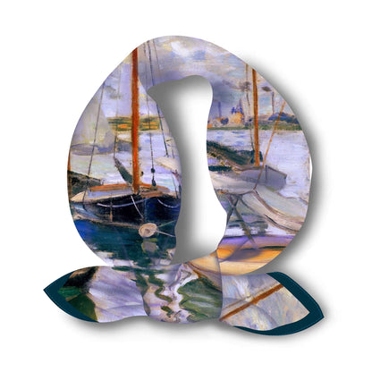 "Yachts on the Seine" scarf