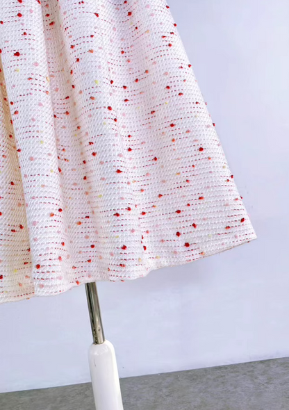 high waist colorful dots umbrella skirt 