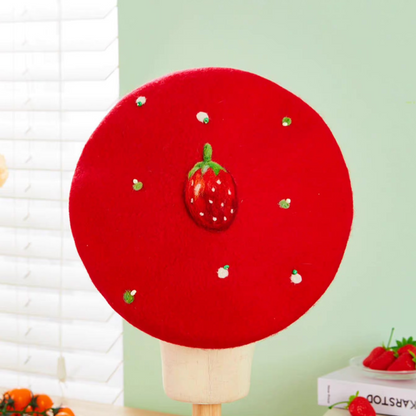 strawberry sweet beret