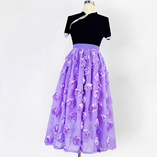 purple versatile women's skirt 