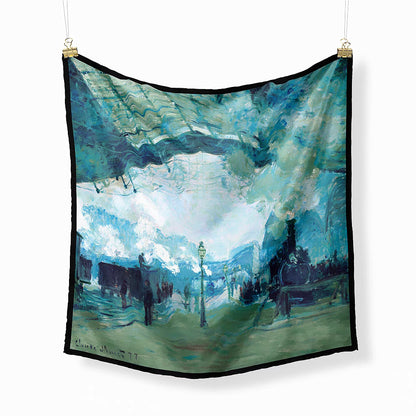 "Saint-Lazare Station, Train from Normandy" scarf