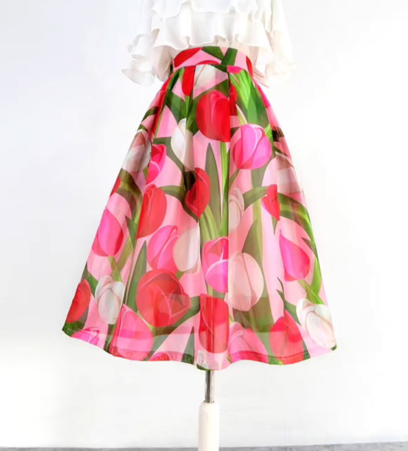 flower fairy tulip organza umbrella skirt