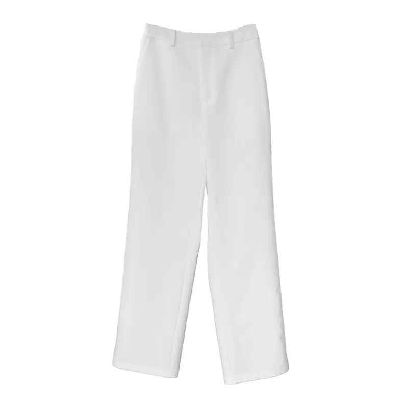white loose casual trousers 