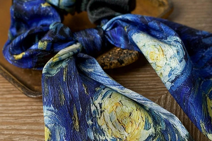 "Starry Night" Ribbon Scrunchie