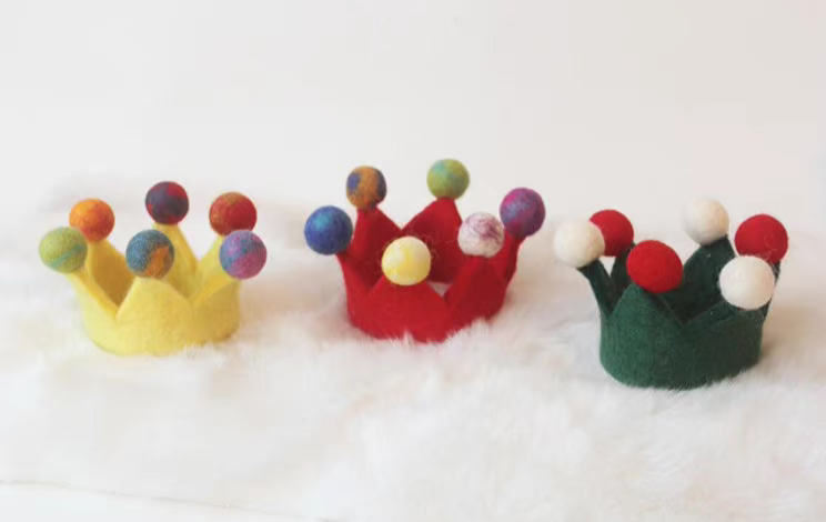 wool felt little Gongju's magic crown hat