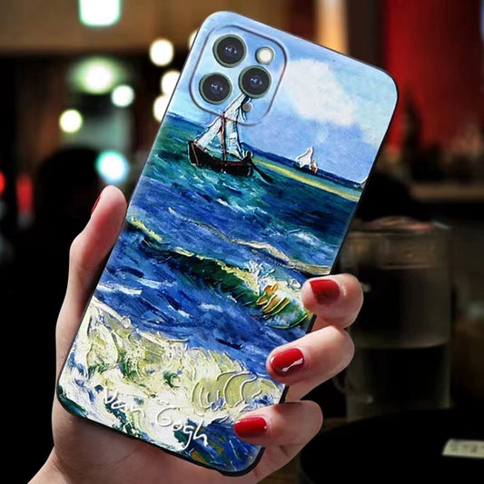 "Seascape of Sainte-Marie-de-la-Mer" iPhone case