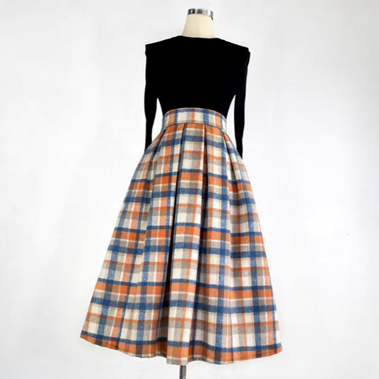 woolen high-waisted tutu skirt slimming skirt 