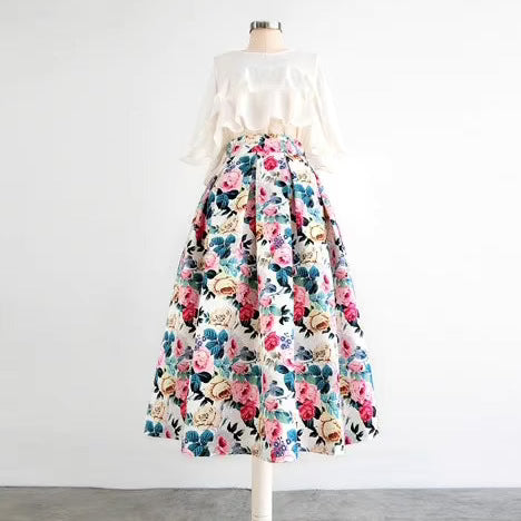 Puff Skirt High Waist Printed Original Skirt 