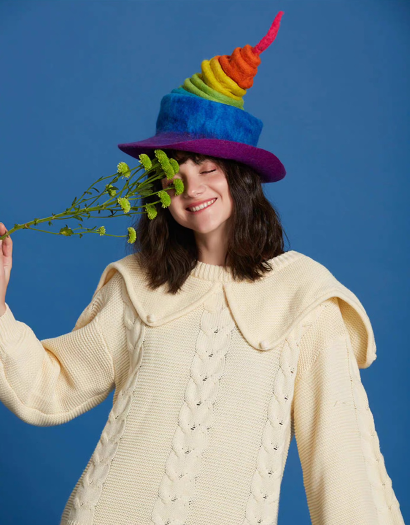 Wool Felt Fairytale Handmade Elegant Hat